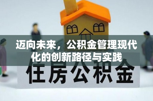 资阳迈向未来，公积金管理现代化的创新路径与实践
