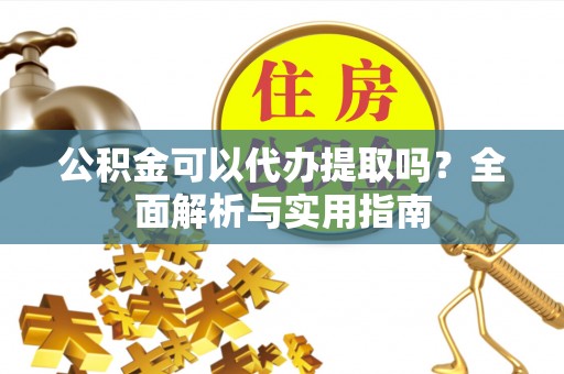 资阳公积金可以代办提取吗？全面解析与实用指南
