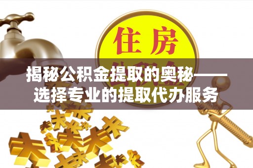 资阳揭秘公积金提取的奥秘——选择专业的提取代办服务