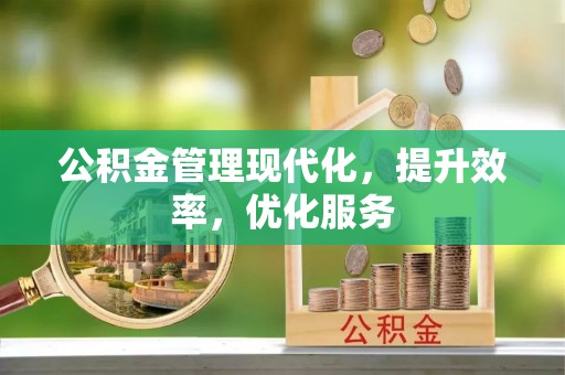 资阳公积金管理现代化，提升效率，优化服务