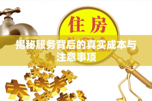 资阳揭秘服务背后的真实成本与注意事项