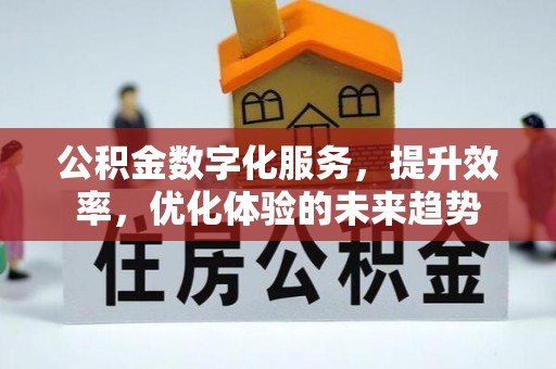 资阳公积金数字化服务，提升效率，优化体验的未来趋势